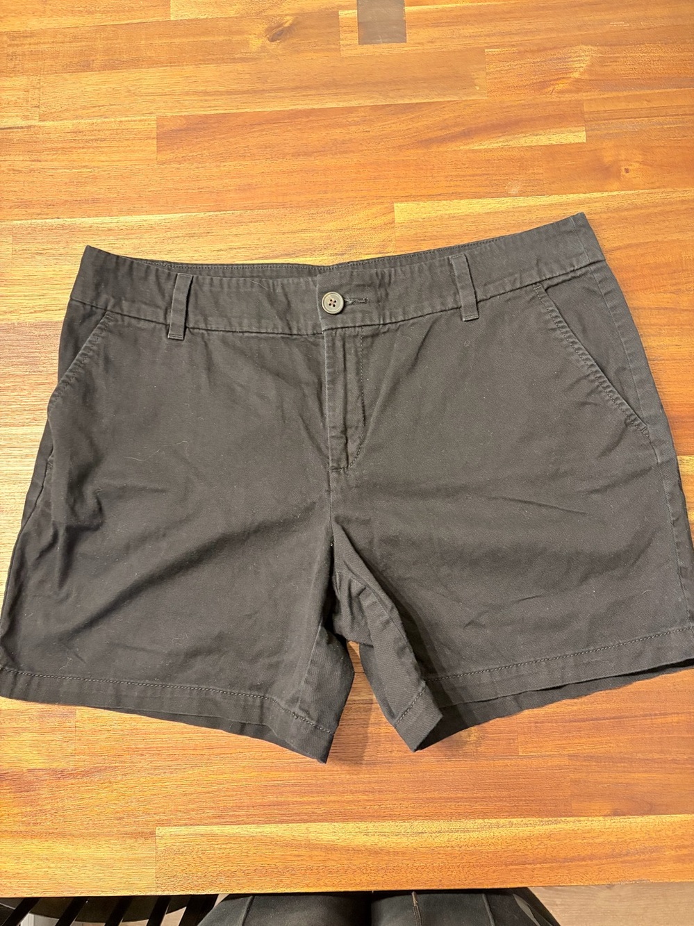 LOFT Black Cotton Bermuda Shorts